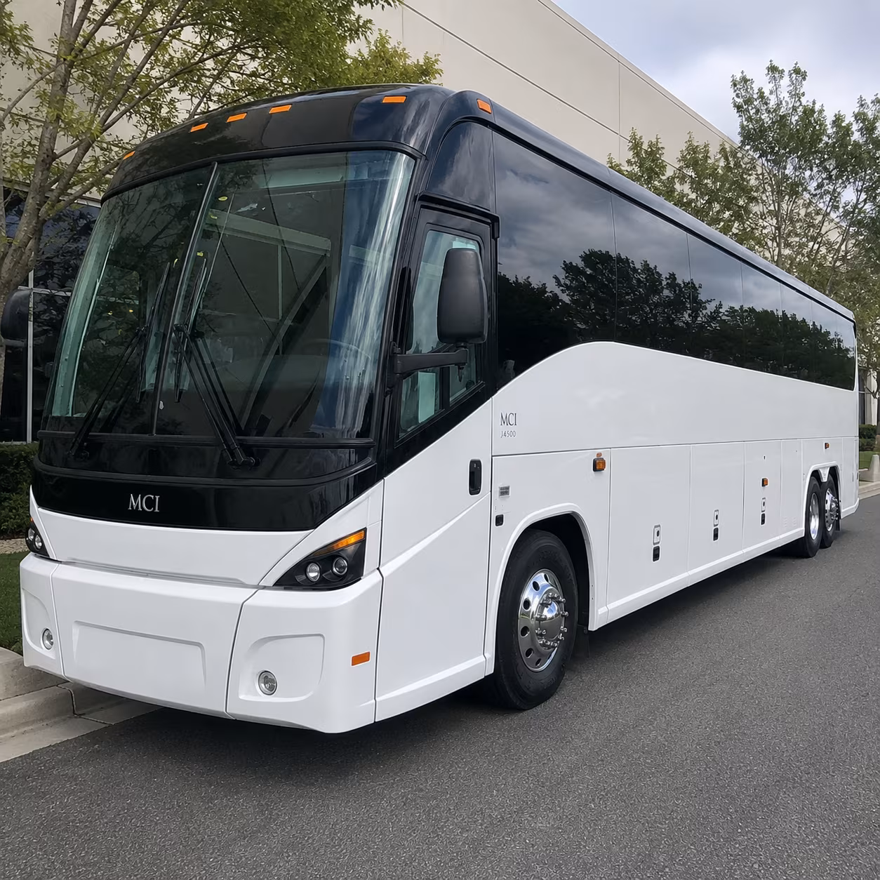 roseville charter bus rental exterior