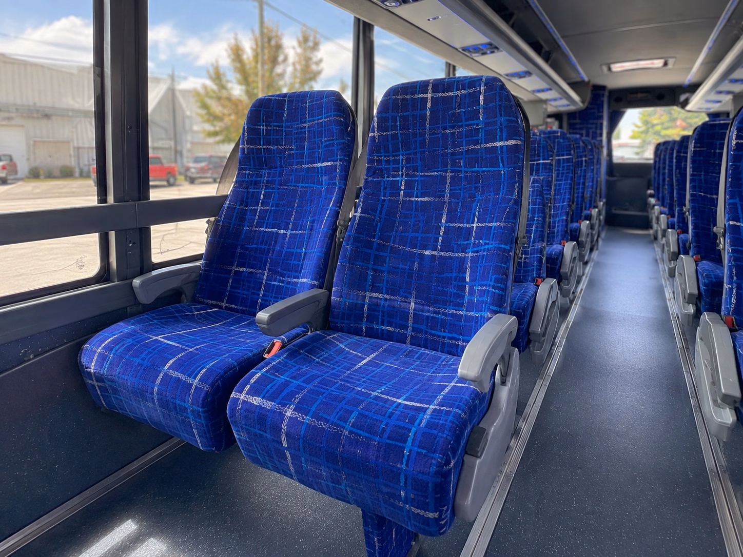 roseville charter bus rental interior